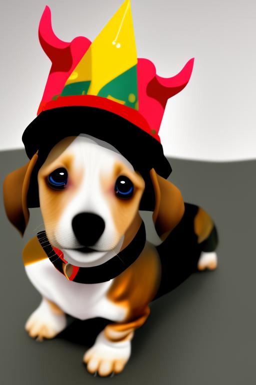 sausage dog a a wizard with wizard hat